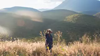 A mezcalero in the fields outside Oaxaca