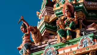 One of Port Louis' Hindu temples