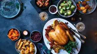 A traditional Christmas spread from Lidl, featuring a Silver Slate turkey