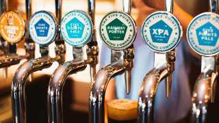 Five Points beer taps at The Pembury Tavern