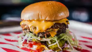 Dead Hippie Burger at MEATLIQUOR