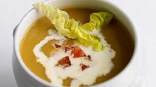 Lettuce soup at Le Gavroche