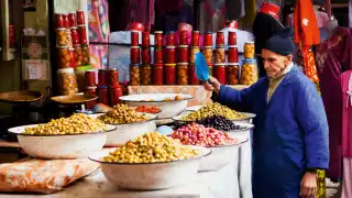 Olive stalls in Marrakech