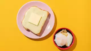 Coconut jam toast