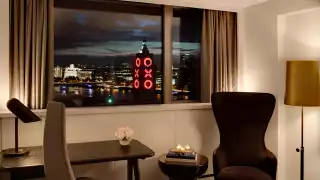 Sea Containers London superior bedroom at night