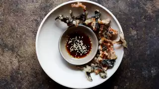 Mushroom tempura at Levan in Peckham