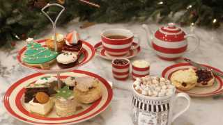 A very Christmas afternoon tea at the Biscuiteers cafe