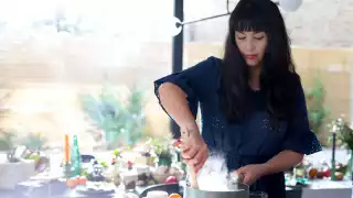 Melissa Hemsley's Christmas Tips: The chef in the kitchen cooking