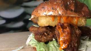 best places to eat vegan food in london, Fillet-Om-Phish burger at Mooshies