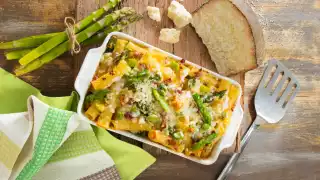 Pecorino recipe asparagus pasta bake