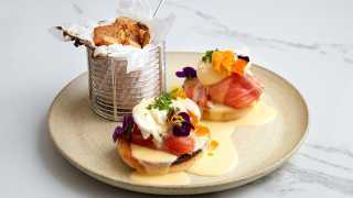 Best brunch London: Canadian eggs benny with smoked salmon at West 4th in Parsons Green