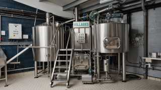 Brewing equipment at Villages Brewery in Deptford, London