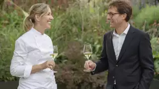 Clare Smyth and Dom Pérignon Chef de Cave Vincent Chaperon