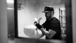 KANPAI co-founder Tom Wilson at the brewery in Peckham