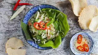 Green papaya herb salad