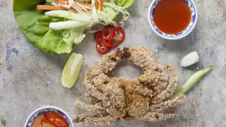 Salt and chilli soft shell crab