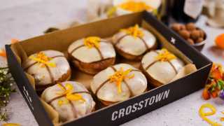 Crosstown hot cross bun doughnuts