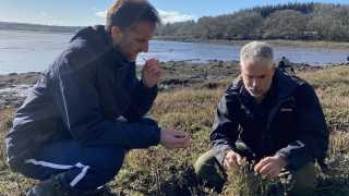 Yun Hider and Dominic Teague foraging