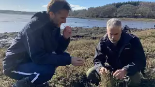 Yun Hider and Dominic Teague foraging