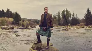 Sam Heughan with his Wild Scottish Gin