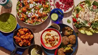 A vegan spread at Neat