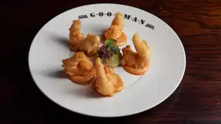 Fried shrimp at Goodman Mayfair