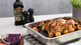 Procook Stainless Steel Roasting Tin with Flat Large Rack