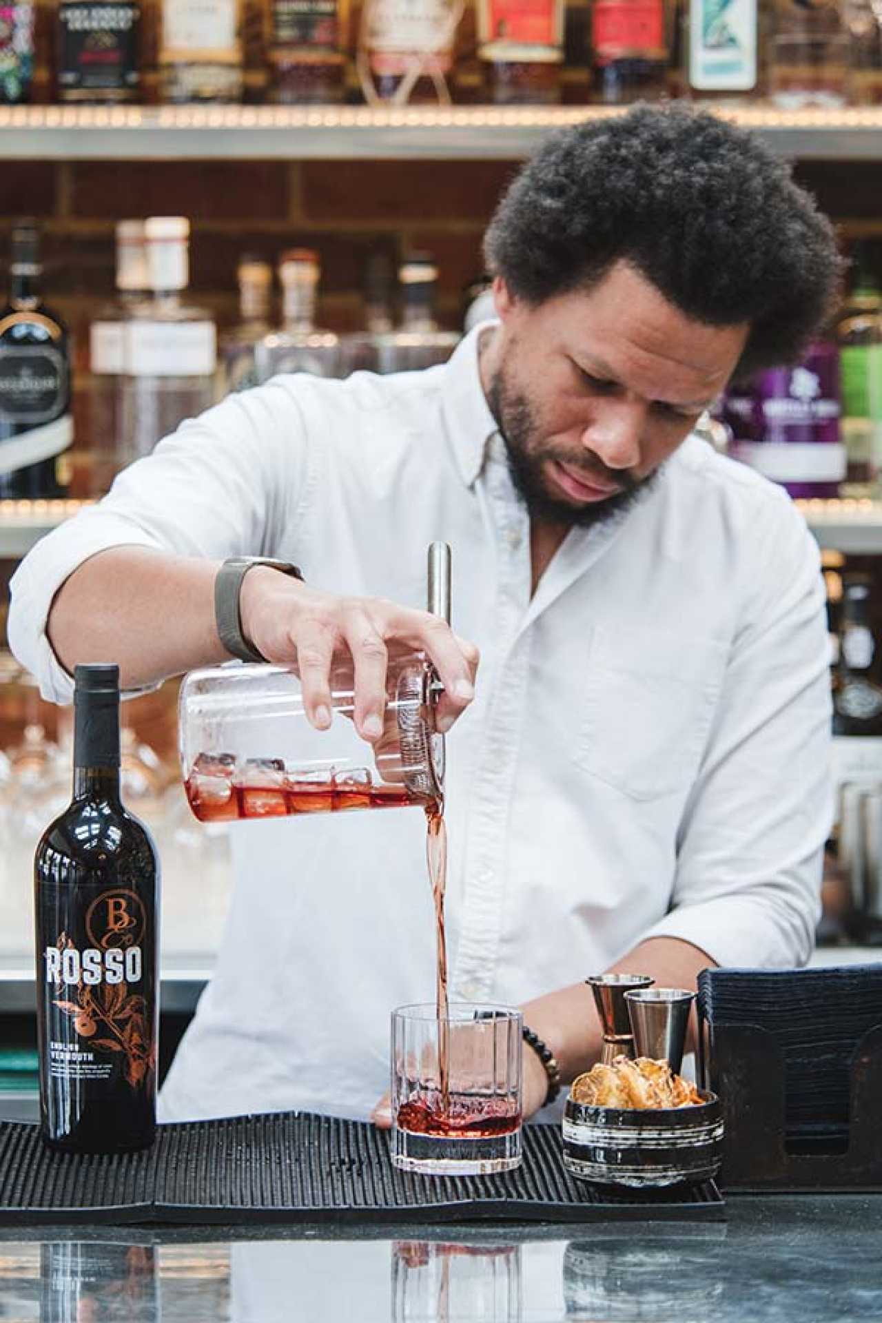 The Hand and Flowers's Bolney rosso negroni