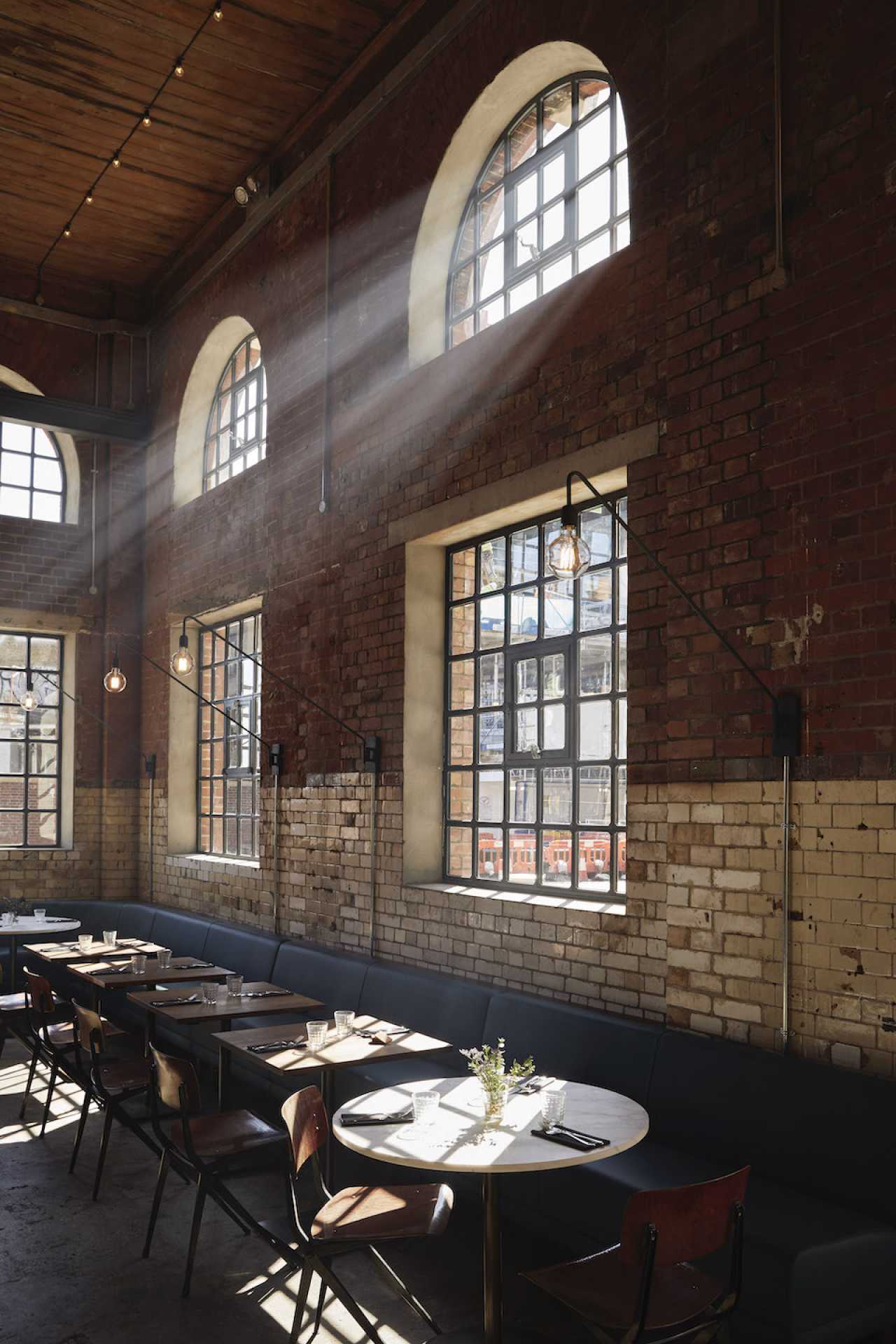 The post-industrial interior of The Light Bar