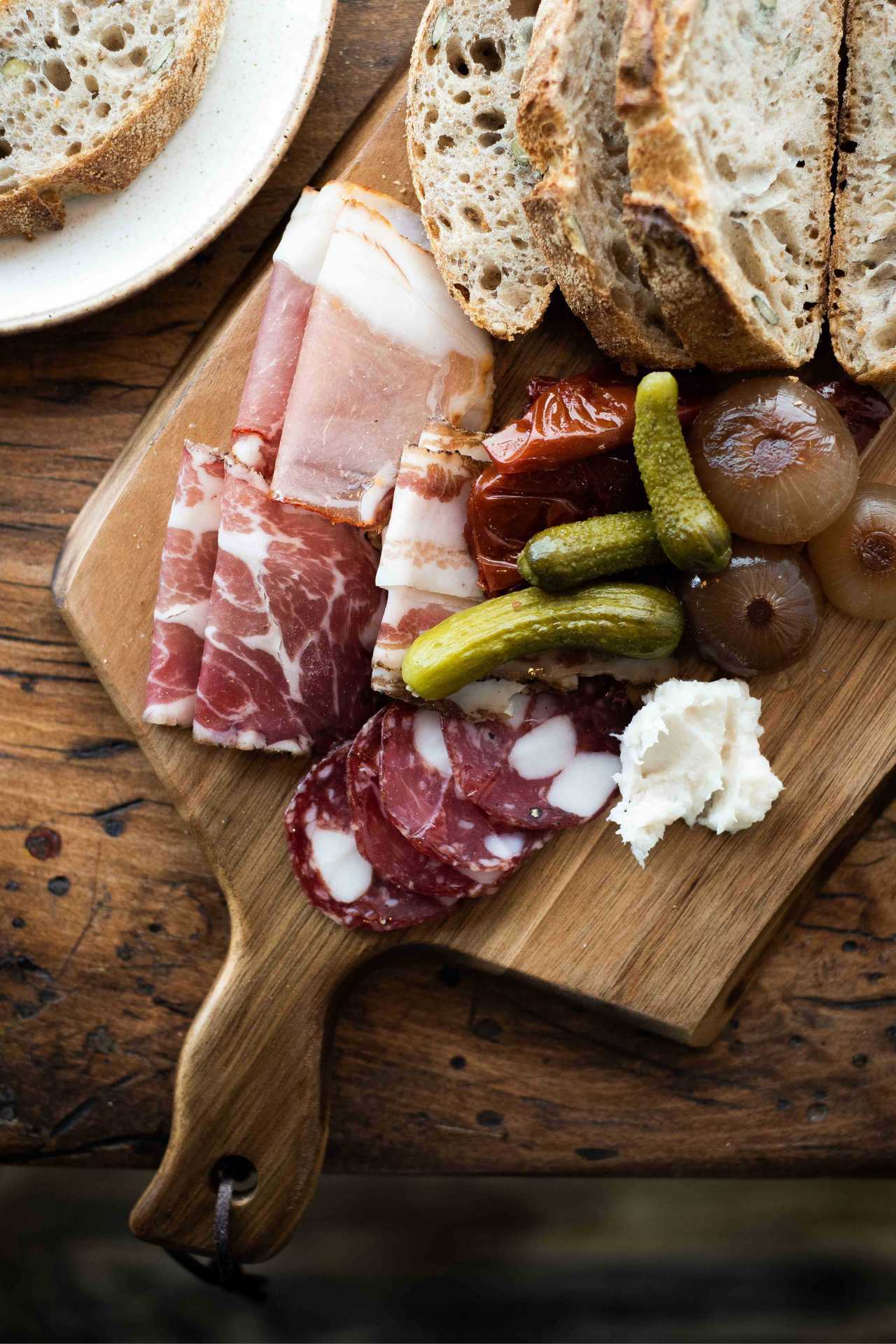 Natural wine bars in London: The Cellar charcuterie plate