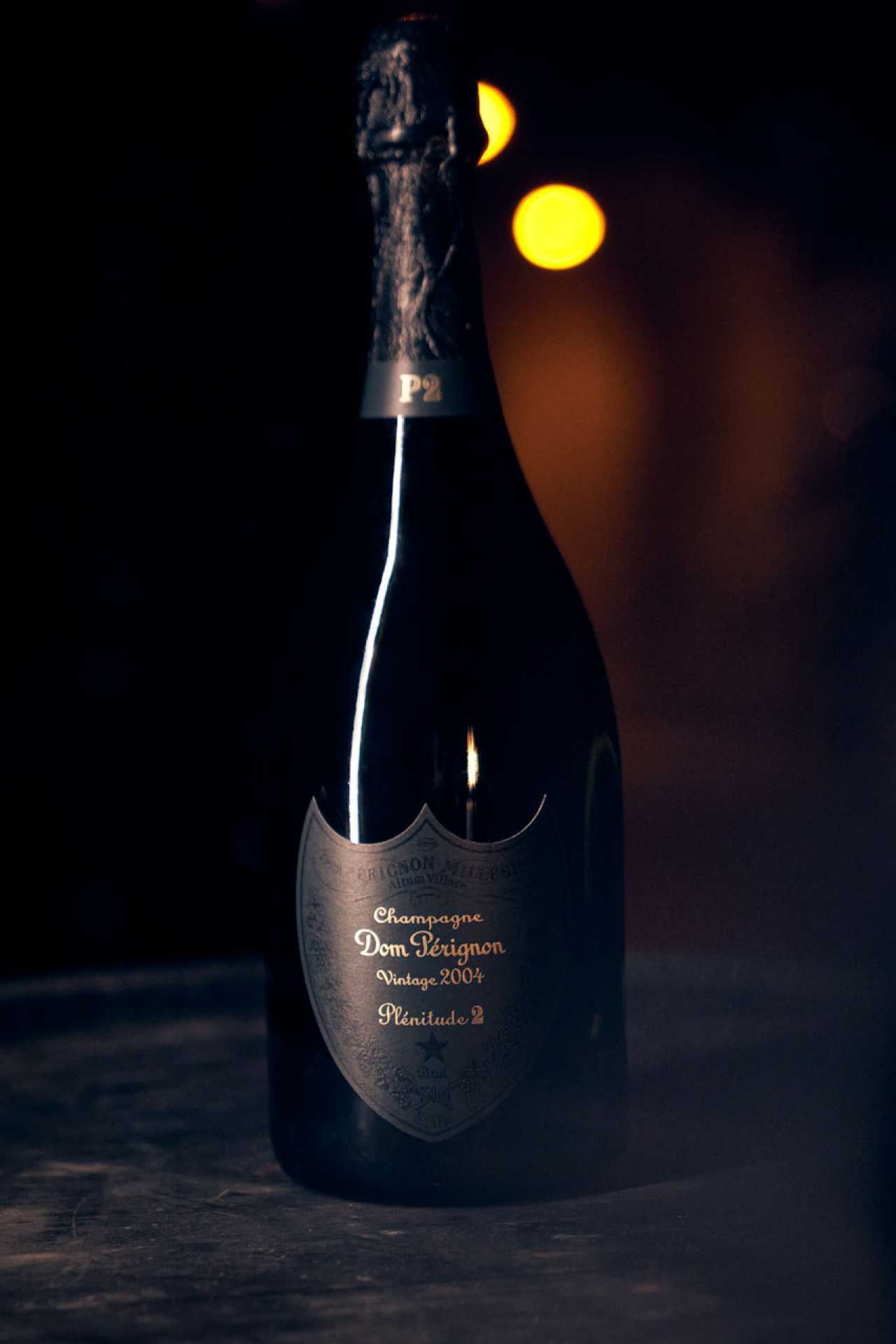 A bottle of Dom Pérignon 2004 Plénitude 2 A bottle of Dom Pérignon 2004 Plénitude 2