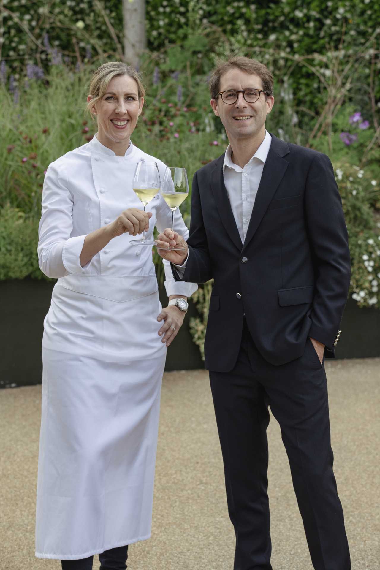 Clare Smyth and Dom Pérignon's chef de cave Vincent Chaperon Clare Smyth and Dom Pérignon's chef de cave Vincent Chaperon