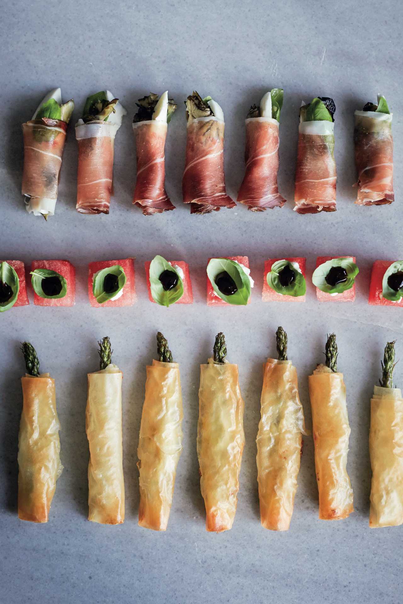 An array of canapés