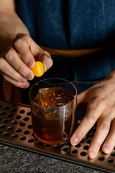 Publiq restaurant's alphonso mango old fashioned