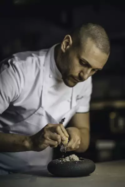Chef patron Carlo Scotto at Amethyst