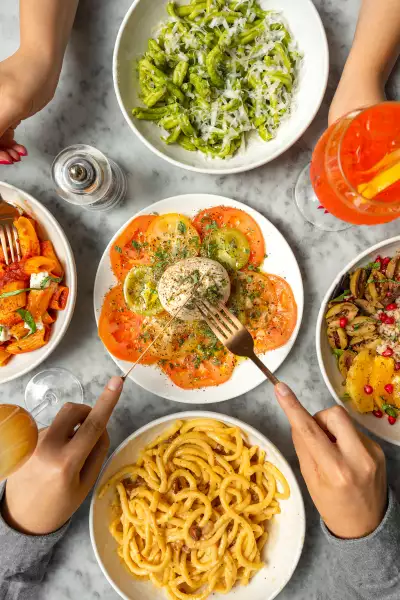 Dishes at Emilia's Crafted Pasta