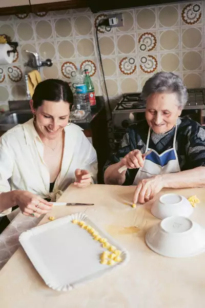 Anastasia Miari with her grandmother