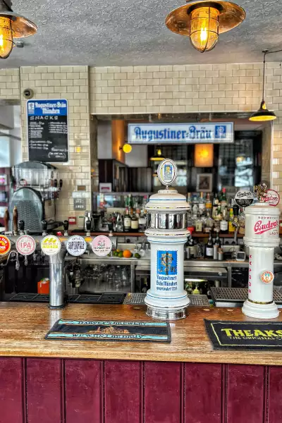 Augustiner bar tower at The King&rsquo;s Arms in Bethnal Green