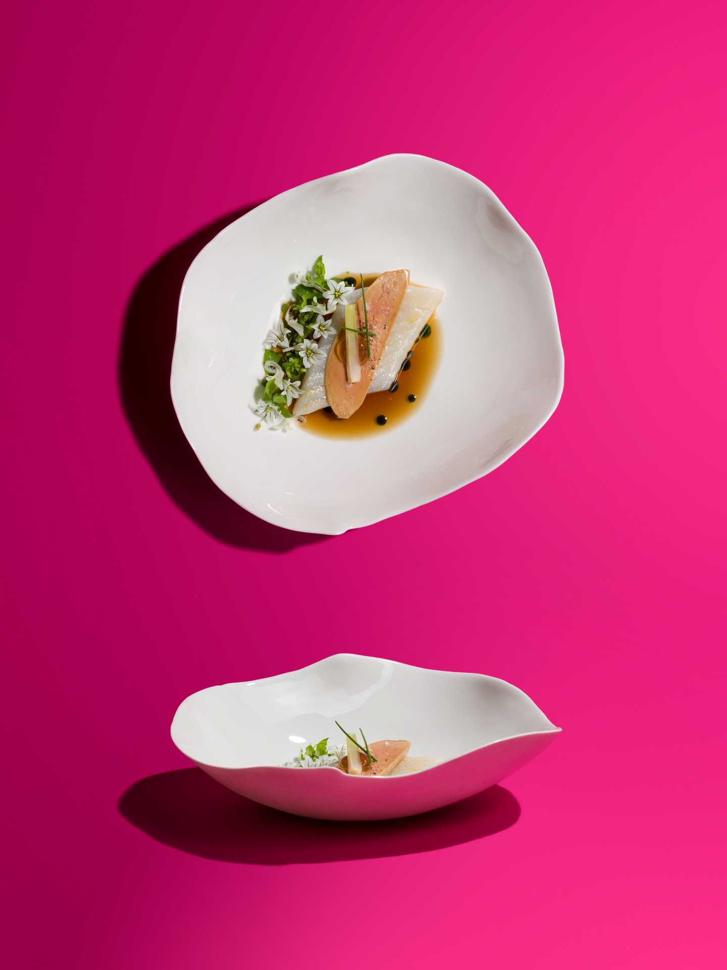 James Knappett, Kitchen Table, Turbot foie gras, onion