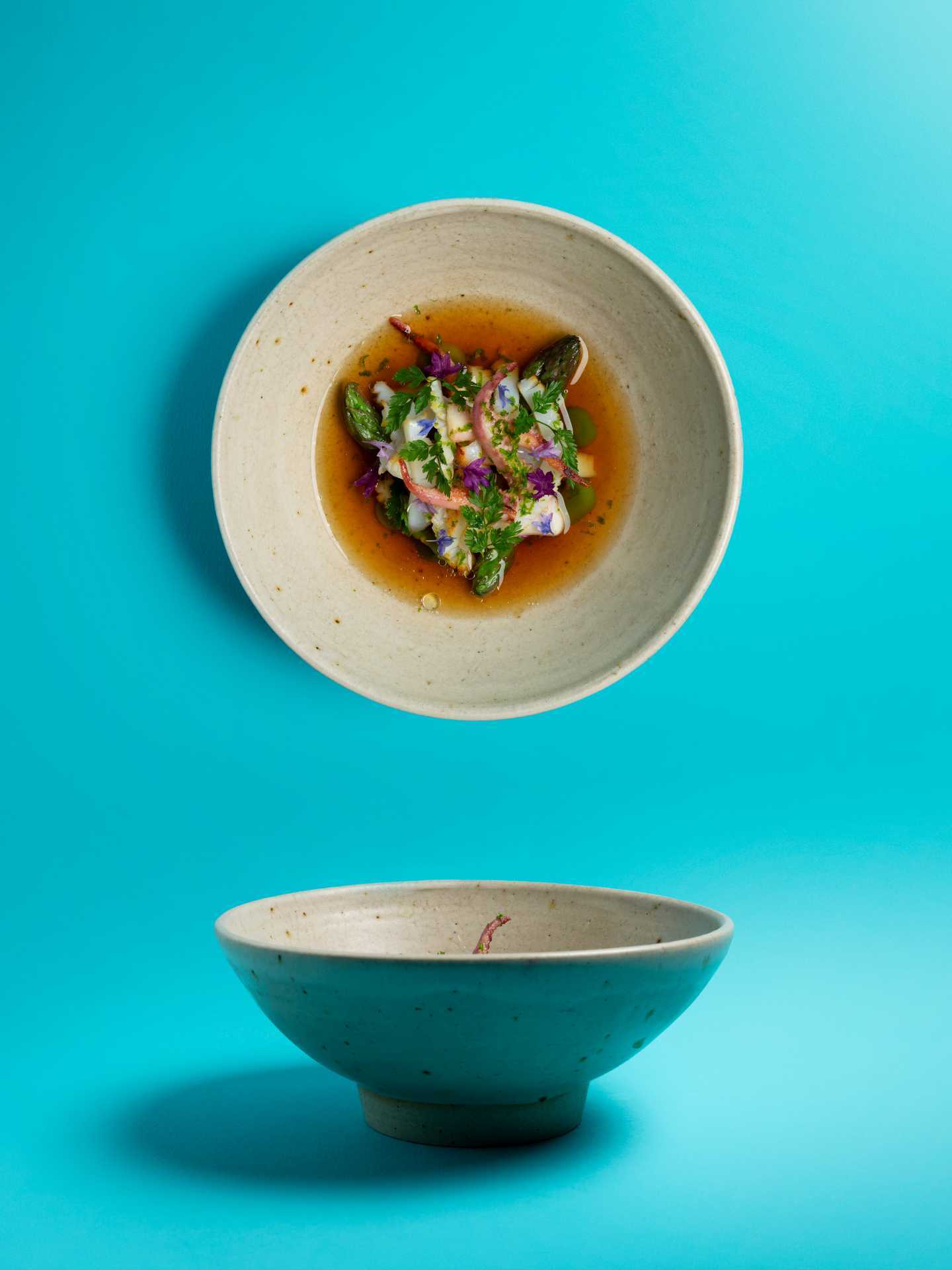 Dishes by Luke, Nat & Theo Selby of Evelyn's Table