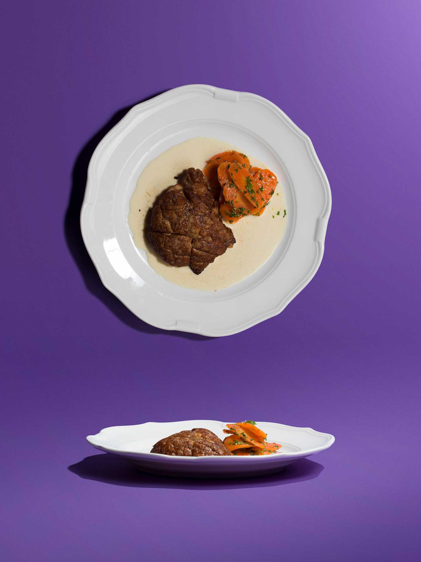 Five Dishes, Angela Hartnett: sweetbreads with carrots
