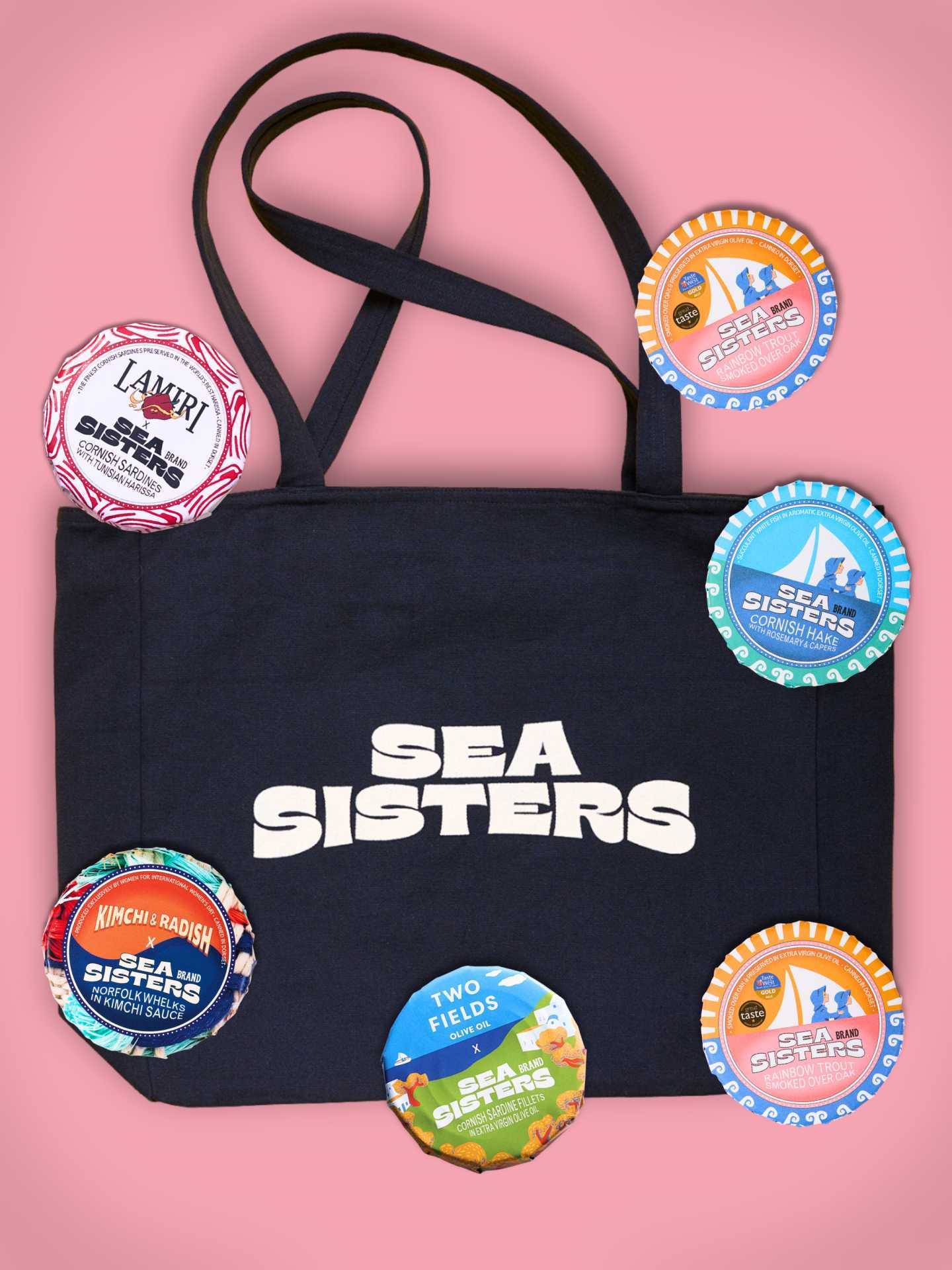Sea Sisters conservas and canvas bag Sea Sisters conservas and canvas bag