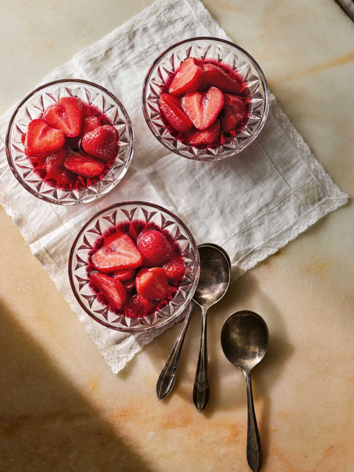Strawberries in Beaujolais