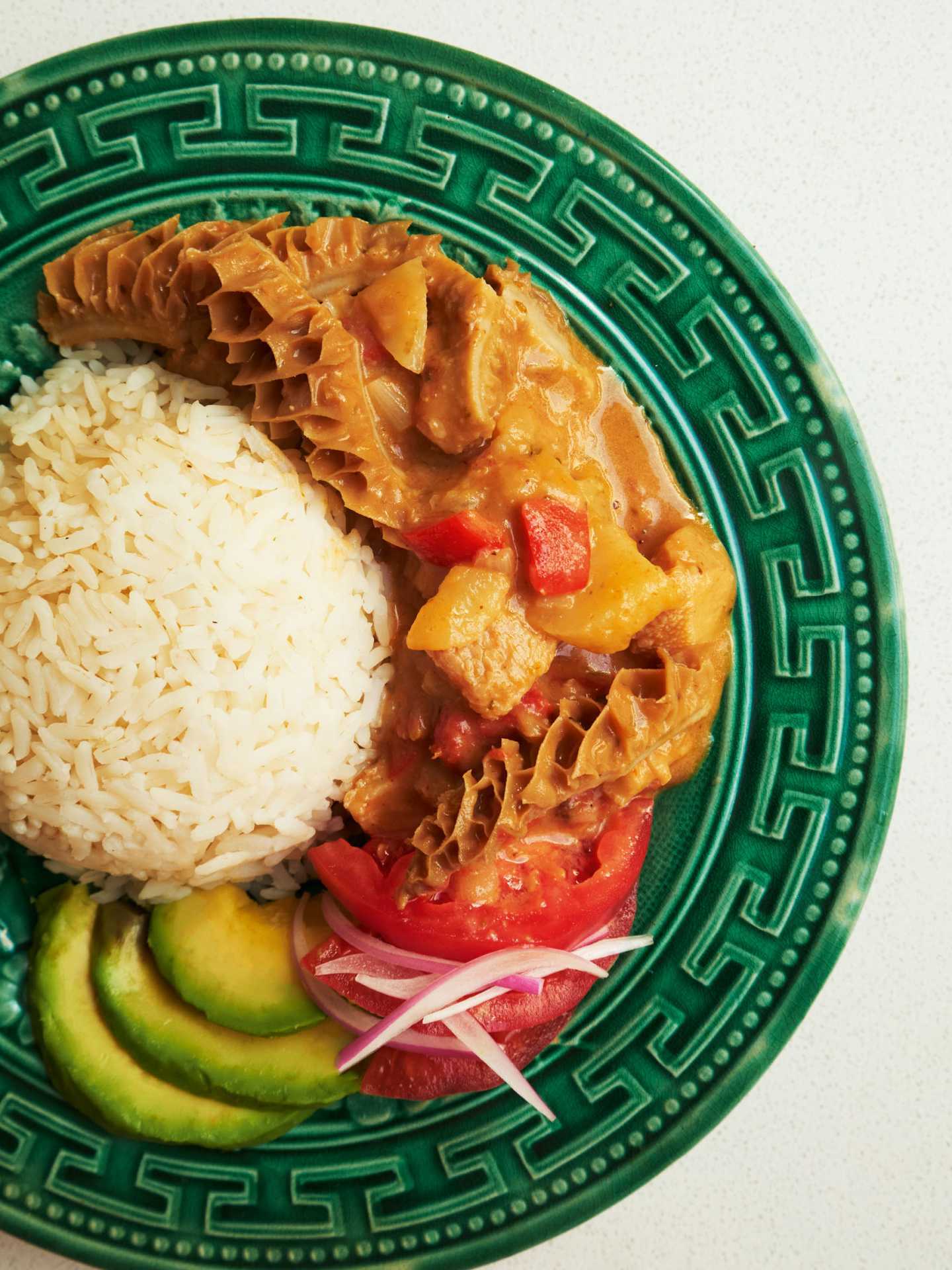 Guatitas is a tripe and peanut stew from Ecuador