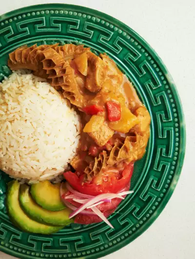 Guatitas is a tripe and peanut stew from Ecuador