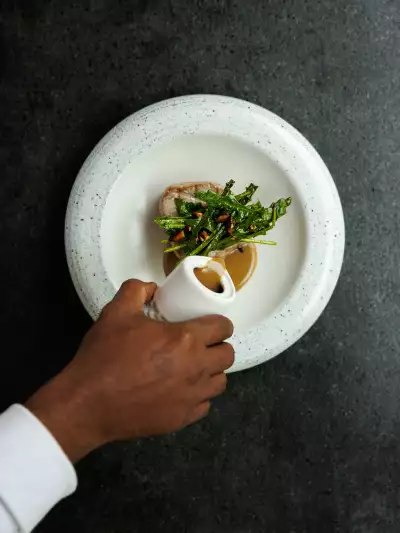 A main course at Kandu, Patina Maldives