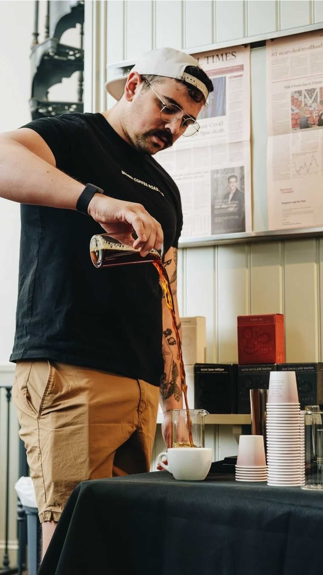 Coffee educator and World Latte Art champion Lance Hedrick