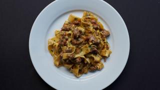 Pappardelle with sausage ragu