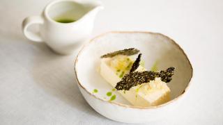Amalfi lemon semifreddo, black sesame, limoncello and cucumber from Michelin-starred Murano