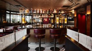 The bar at Brigadiers, Bloomberg Arcade
